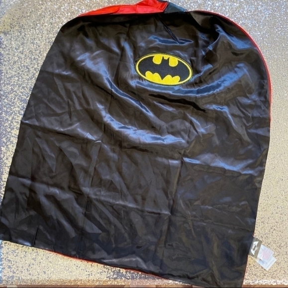 NWT DC Comics Batman Superman Reversable Hero Cape Halloween Costume Cosplay New - Picture 6 of 11